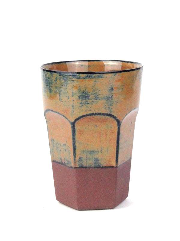 El yapımı stoneware bardak