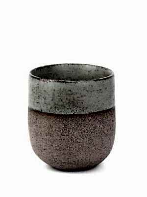 El yapımı stoneware kahve fincanı