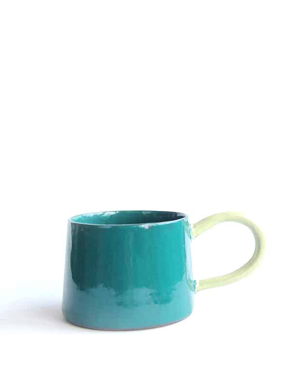 Opposite Espresso ve Türk Kahvesi Fincanı - Turkuaz, Sarı 100ml
